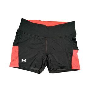 Under Armour black and neon sportswear shorts